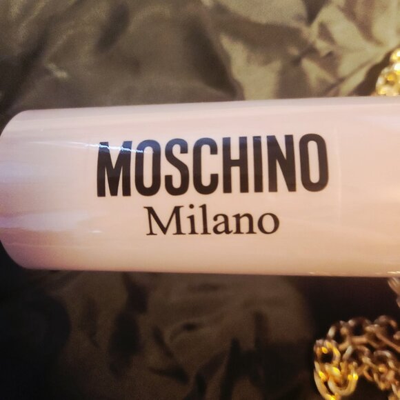 RARE MOSCHINO Hairdryer Crossbody Pink Bag with Gold Chain - Picture 6 of 8